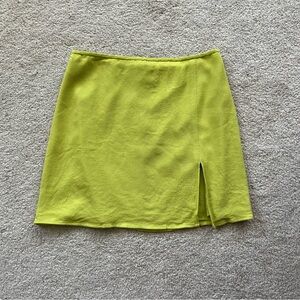 Aritzia Sunday Best Tatiana‎ Lime Green Mini Skirt